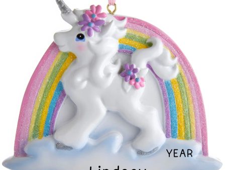 Unicorn Rainbow Christmas Ornament Online Sale