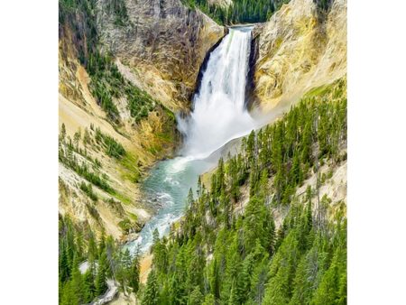 Yellowstone Lower Falls - 3D Lenticular Postcard Greeting Card- NEW Fashion