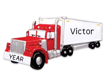 Semi Truck Driver Personalized Ornament Online now