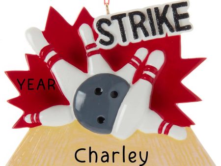 Bowling Strike Personalized Ornament on Sale