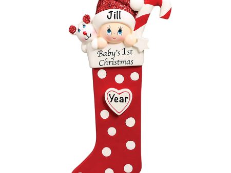 Red Baby s 1st Stocking Christmas Ornament Online