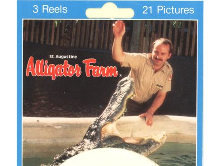 Alligator Farm - St. Augustine - View-Master 3 Reel Set Card - 1986 - vintage - 5354 For Discount