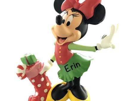 Minnie Mouse Stocking Personalized Ornament Online Sale