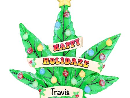 Cannabis Leaf Marijuana Christmas Ornament Discount