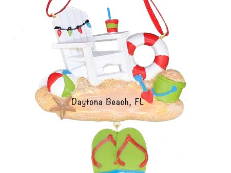 Chillin  On The Beach Christmas Ornament Hot on Sale