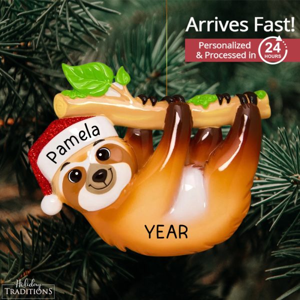 Sloth Christmas Ornament For Sale