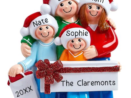 Gift Family of 4 Personalized Ornament Online now