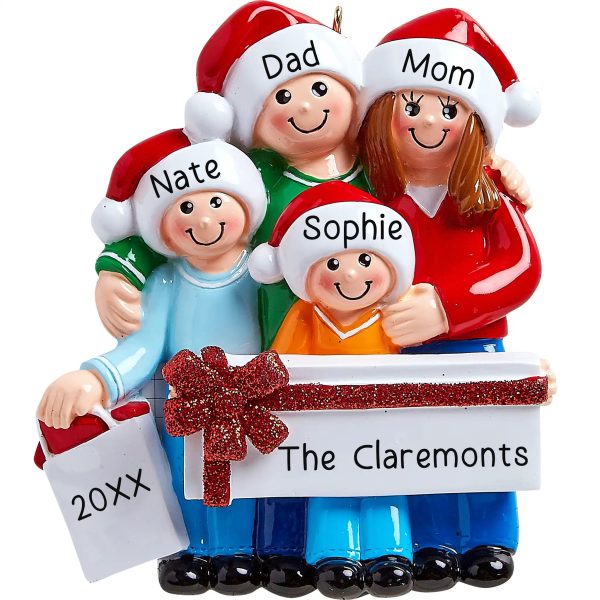 Gift Family of 4 Personalized Ornament Online now