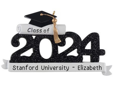 2024 Graduation Christmas Ornament - Black Hot on Sale