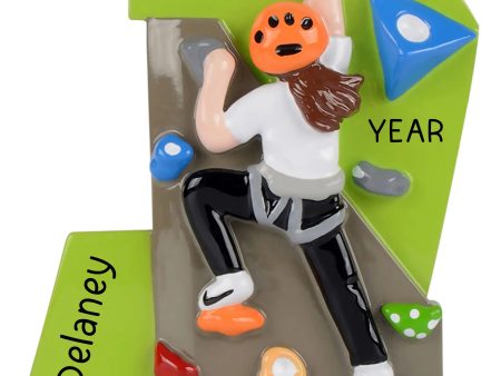 Rock Climbing Christmas Ornament - Girl Sale