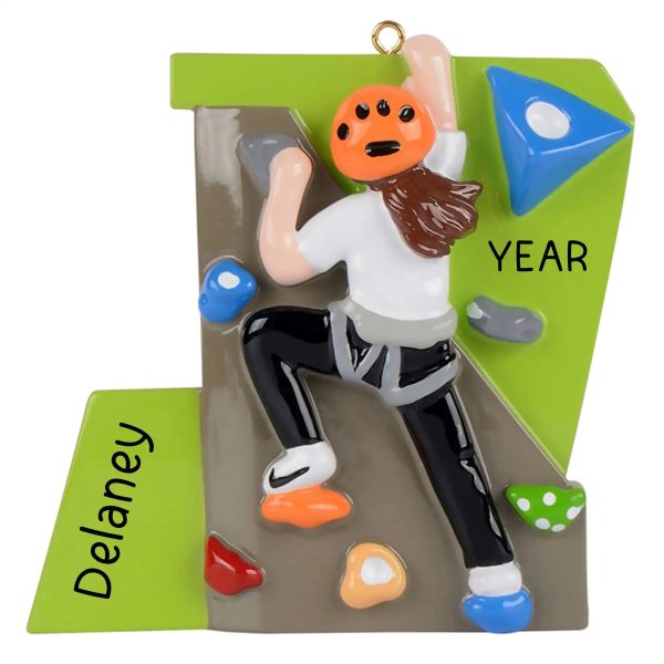 Rock Climbing Christmas Ornament - Girl Sale