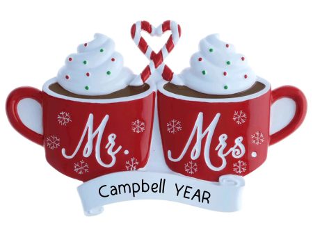 Mr & Mrs Hot Cocoa Christmas Ornament For Sale