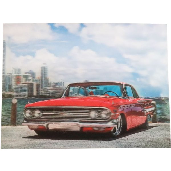 Red Car - 3D Lenticular Poster - 12x16 Print - New Online Hot Sale