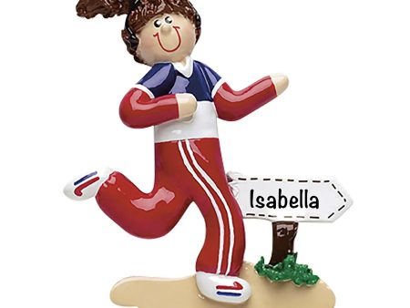 Girl Runner Christmas Ornament on Sale