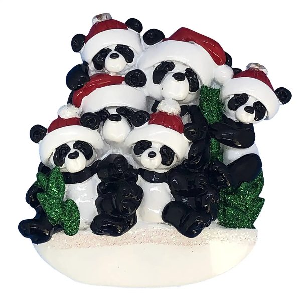 Panda Family of 6 Christmas Ornament Online Hot Sale