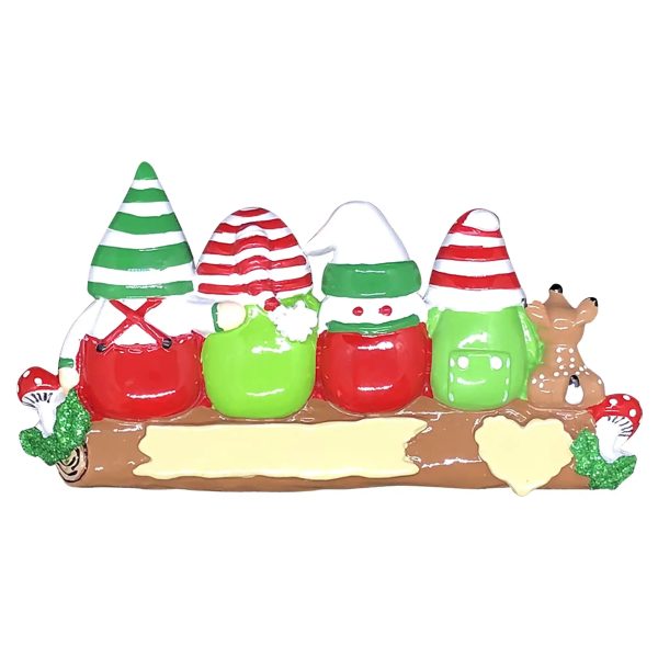 Gnome Family of 4 Christmas Ornament Online Sale