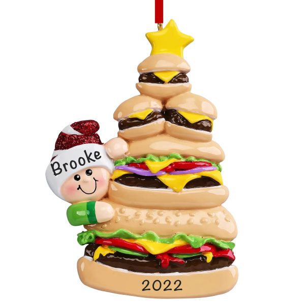 Burger Fast Food Christmas Ornament on Sale