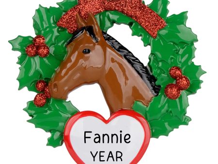 Horse Wreath Christmas Ornament Cheap