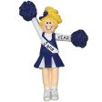 Cheerleader Christmas Ornament - Blue Uniform Blonde Sale