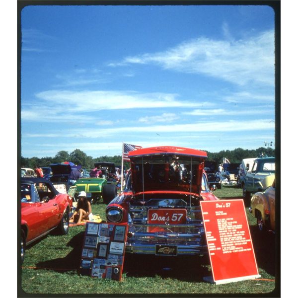 3D Stereo Slide Set - 2 Slides -  Hot Rods at the Show  - vintage Discount