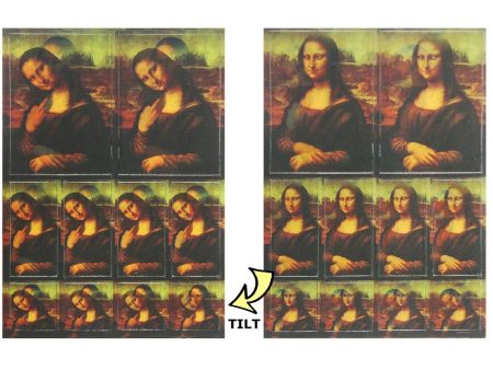 Mona Lisa Cross Eyed - 10 stickers 3 different sizes - Animated Sticker Postcard Hot on Sale