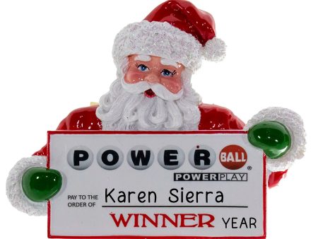 Powerball Santa Christmas Ornament Cheap