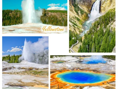 4 - Yellowstone Nat l Park - 3D Lenticular Postcards  Greeting Cards - NEW For Cheap