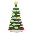 Green Glitter Tree Family of 15 Christmas Ornament Sale