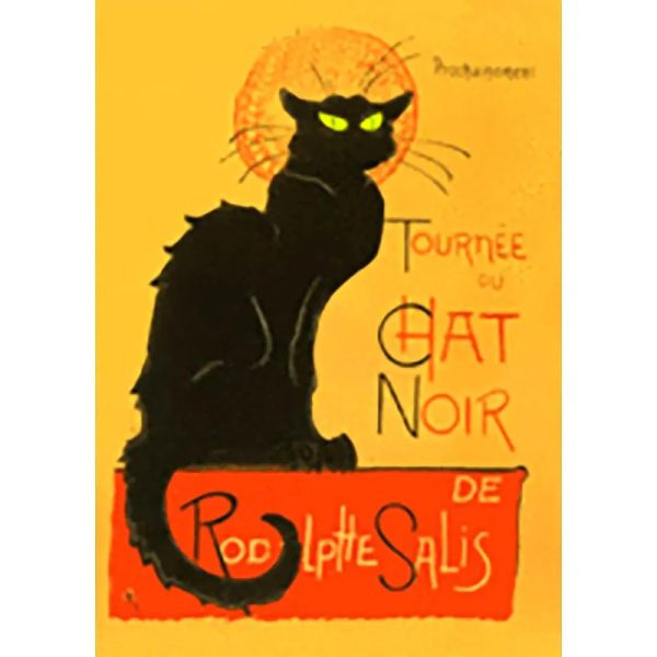 T.A. Steinlen - The Black Cat - 3D Lenticular Postcard Greeting Card Online Hot Sale