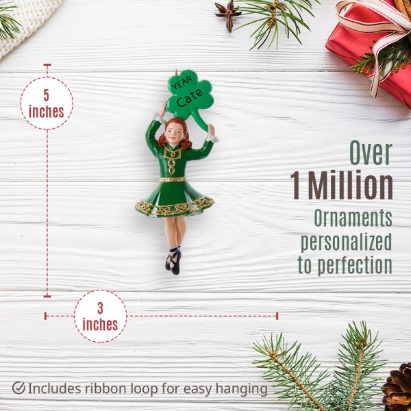 Irish Dancer Shamrock Christmas Ornament Supply