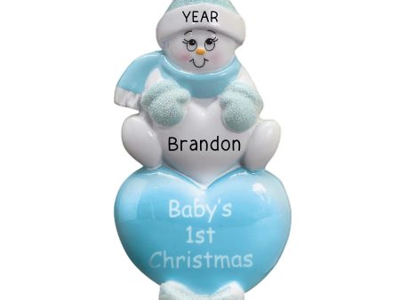 Baby s 1st Christmas Personalized Ornament - Snow Baby Heart Online Hot Sale