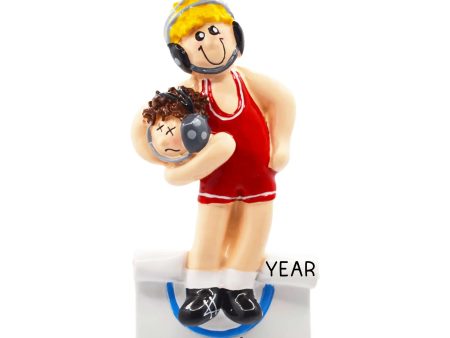 Wrestling Personalized Ornament Boy - Blonde Supply