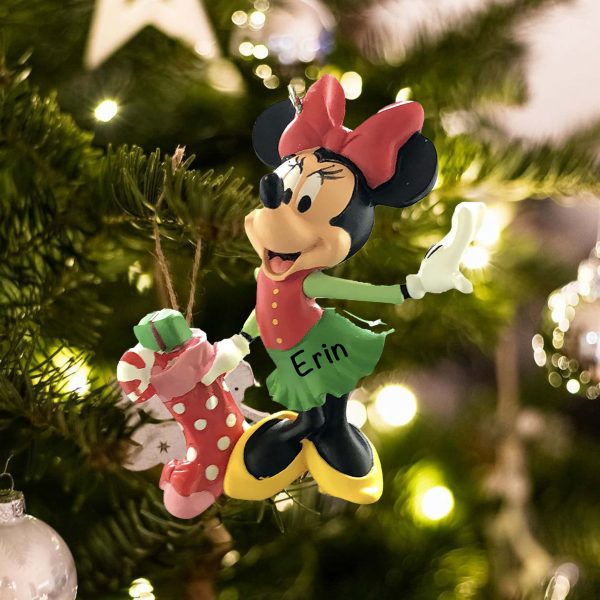 Minnie Mouse Stocking Personalized Ornament Online Sale