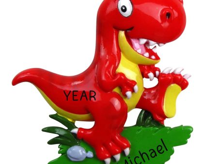 Dinosaur T-Rex Christmas Ornament - Red Cheap