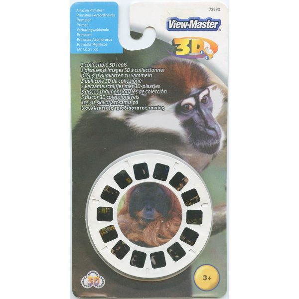 Amazing Primates - View-Master 3 Reel Set on Card - NEW - 73990 on Sale