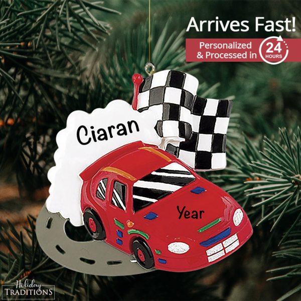 Race Car Track Christmas Ornament Supply