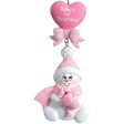 Pink Baby s 1st Christmas Candycane Snowbaby Christmas Ornament For Discount