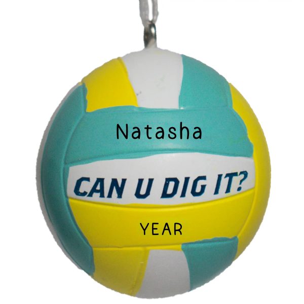 Volleyball 3D Christmas Ornament Online now