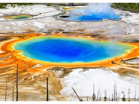 Yellowstone Grand Prismatic Spring - 3D Lenticular Postcard Greeting Card- NEW Online now