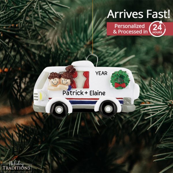 RV Camping Couple Christmas Ornament Online