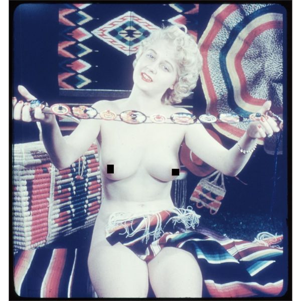 3D Stereo Realist Pin-Up Slide in Ster-E-O mount - Art from Across the Border - vintage Supply