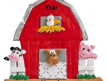 Farmyard Barn Animals Christmas Ornament Online now