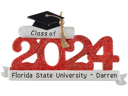 2024 Graduation Christmas Ornament - Red Discount