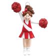 Cheerleader Christmas Ornament - Red Uniform on Sale