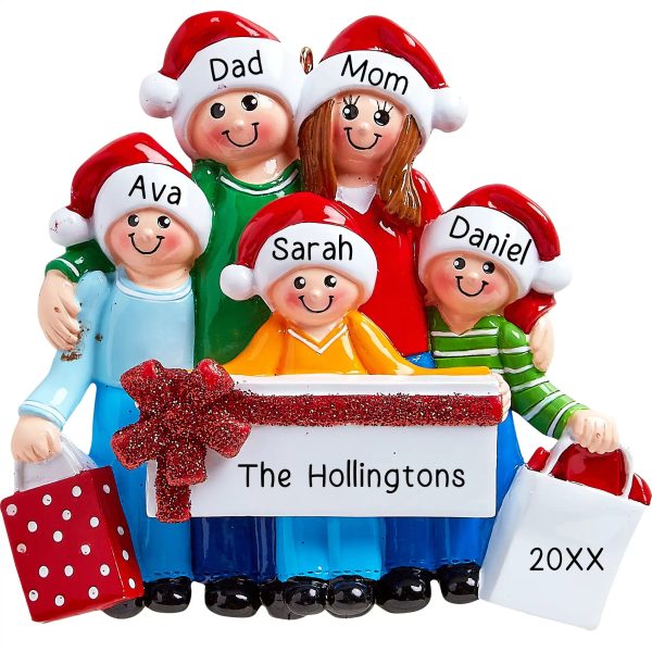 Gift Family of 5 Personalized Ornament Online Sale