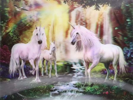 Unicorns - 3D Lenticular Poster - 12x16 Print For Discount