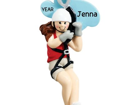 Zip Line Girl Christmas Ornament Fashion