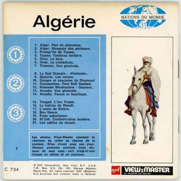 Algérie - View Master 3 Reel Packet - vintage - C734-BG3 Hot on Sale