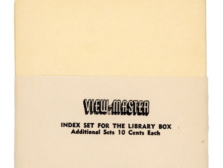 View-Master Original Reel Index Dividers - vintage Hot on Sale