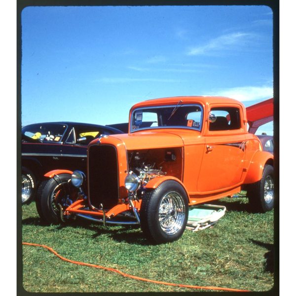 3D Stereo Slide Set - 2 Slides -  Hot Rods at the Show  - vintage Discount